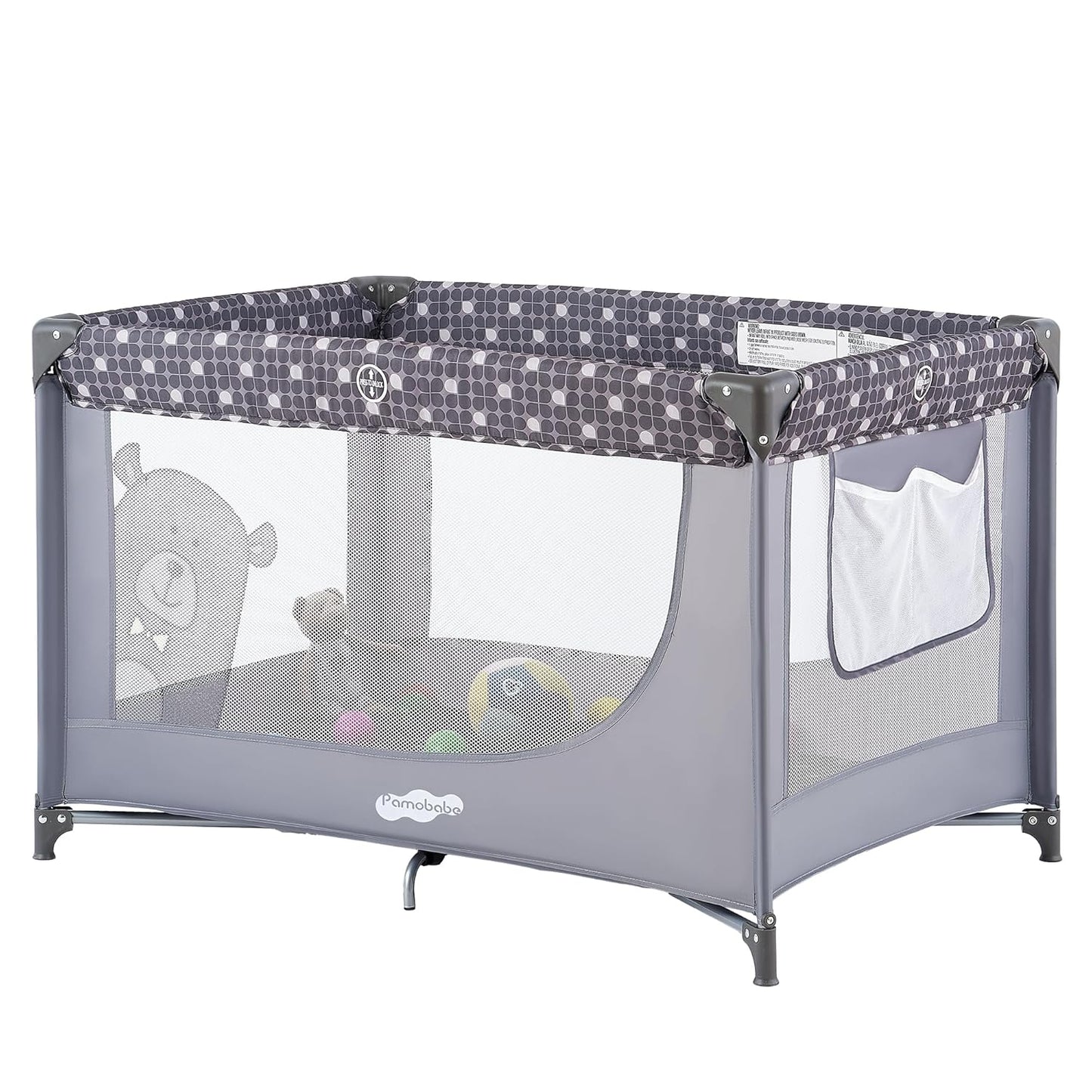 Pamo Babe Compact Pack and Play - Portable Crib for Baby, Lightweight 