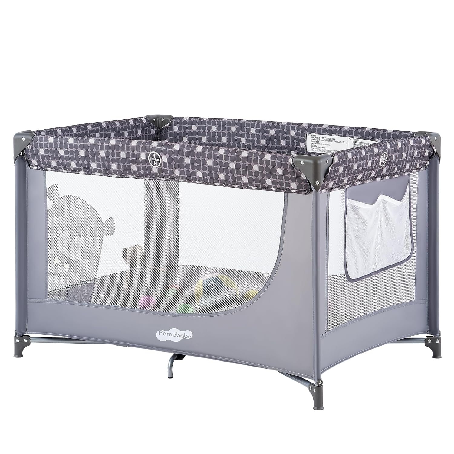 Pamo Babe Compact Pack and Play - Portable Crib for Baby, Lightweight 