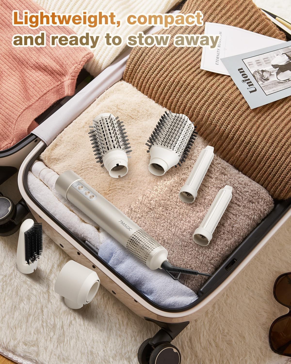7MAGIC 6 in 1 Multi Hair Styler Dryer Brush, 110,000 RPM High-Speed, N