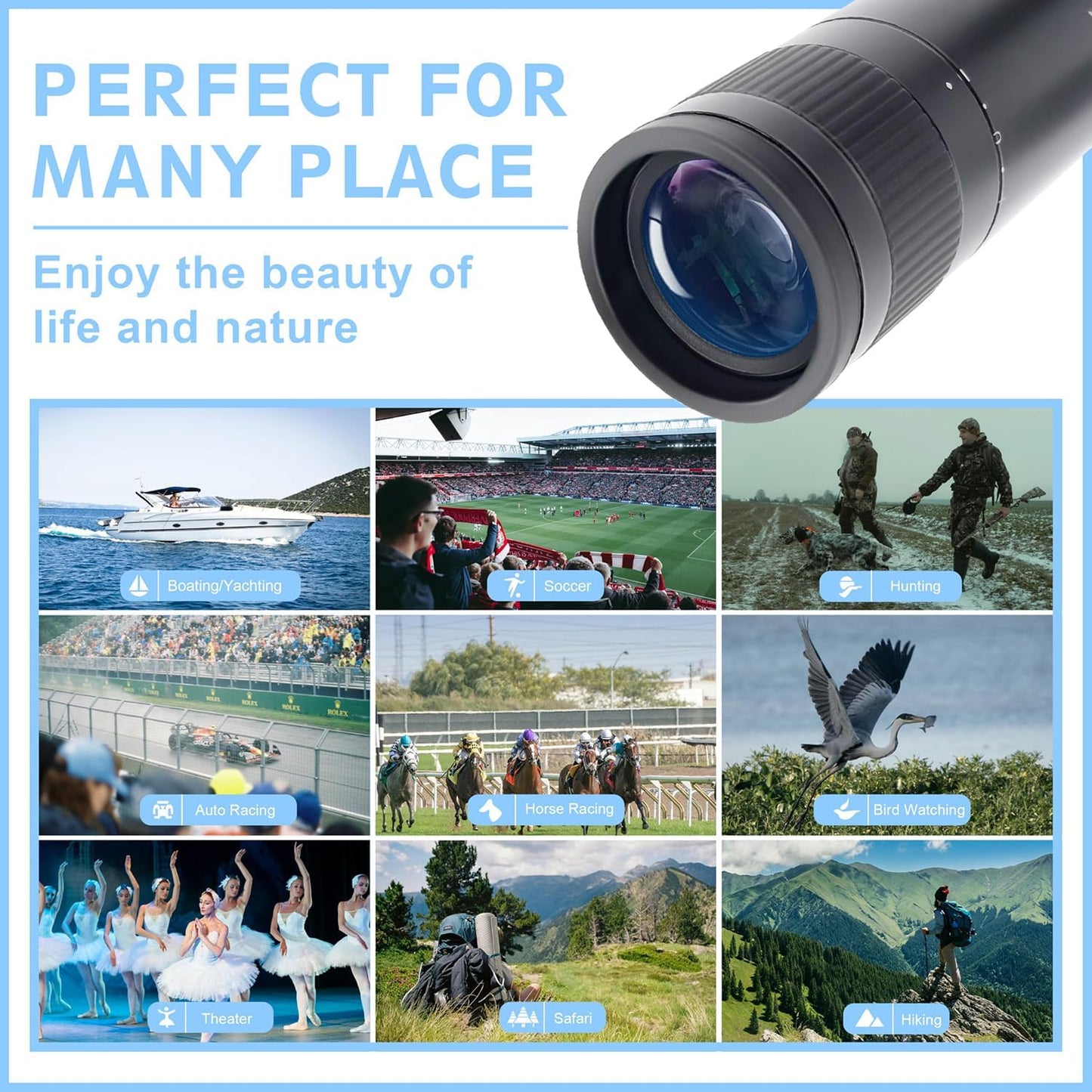 HD Small 7x32 Waterproof Monocular Handheld,with Clear Vision FMWC BAK4 Lens,Metal Body Heavy Duty Pocket Compact Monocular Telescope for Outdoor Hiking,Camping,Travel Bird Watching,Hunting,Man Gift