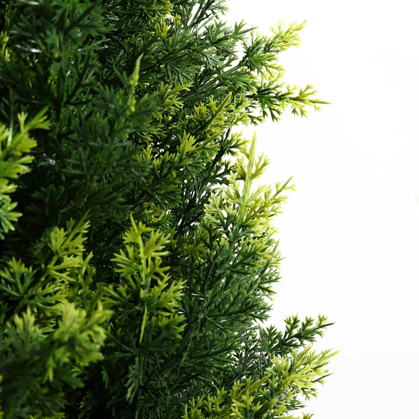 3ft Artificial Cedar Topiary Tree with Stakes - 39" High, 11" Diameter Set of 2 UV-Resistant & No Maintenance Faux Tree Shrubs for Outdoor Planters, Fake Plants That Look Real