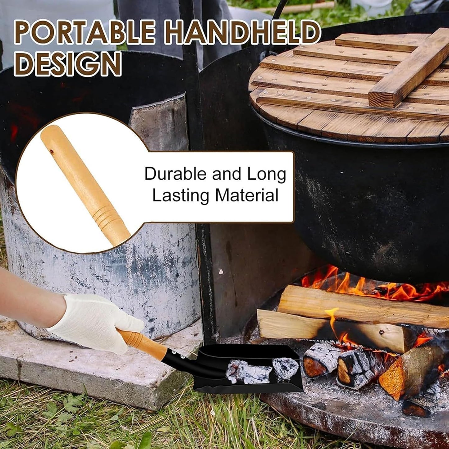 Garden Hand Shovel - Charcoal Picker and Stove Cleaning Tool | Wood St
