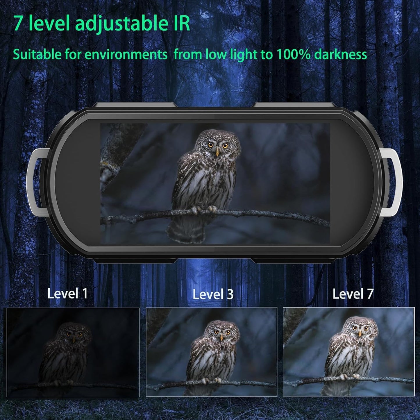 Night Vision Goggles - Night Vision Binoculars for Adults, Gifts for Men Him Husband Dad with 8X Zoom, 4000mAh Rechargeable Gear for Hunting & Camping