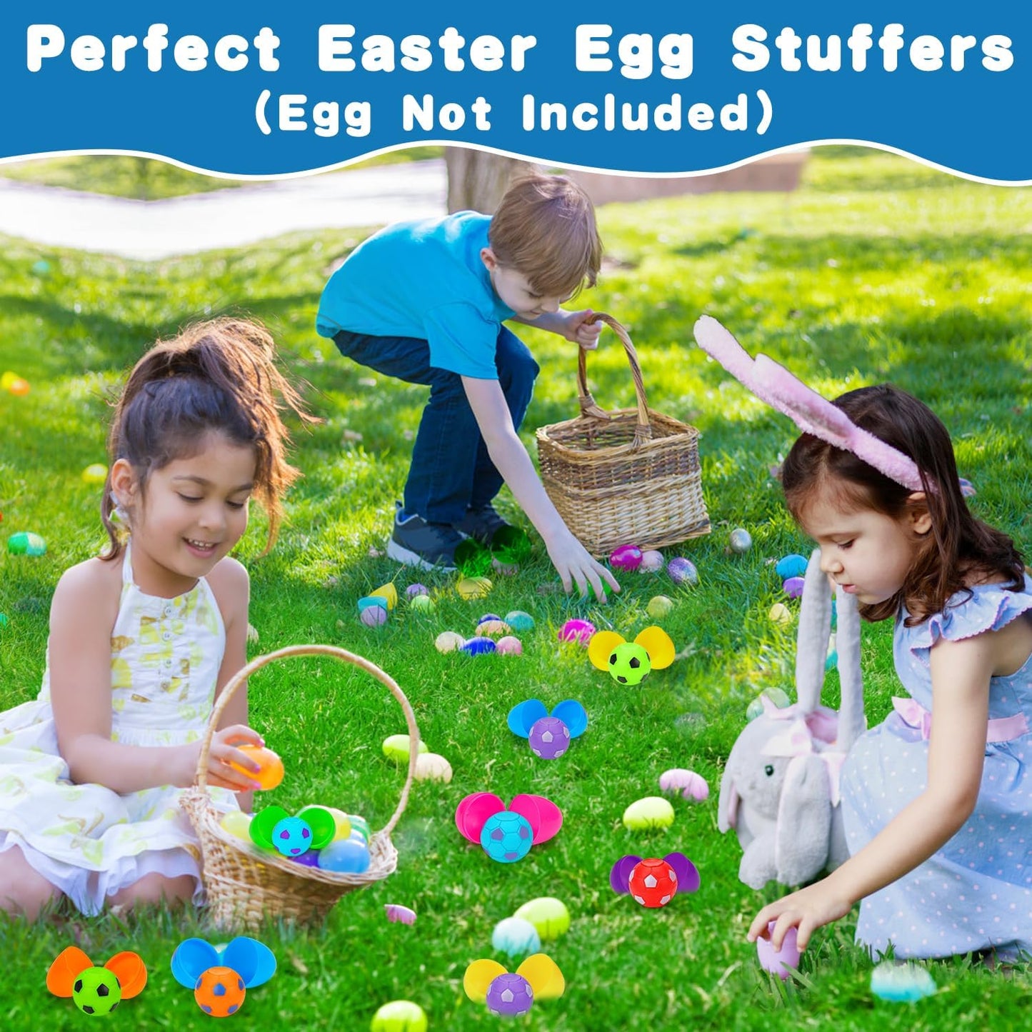 32PCS Fidget Spinner Soccer Balls Sports Party Favors Bulk for Kids 4-8 8-12 Easter Egg Fillers Birthday Goodie Treat Bag Stuffers Classroom Treasure Toys Carnival Prizes Pinata Return Gifts