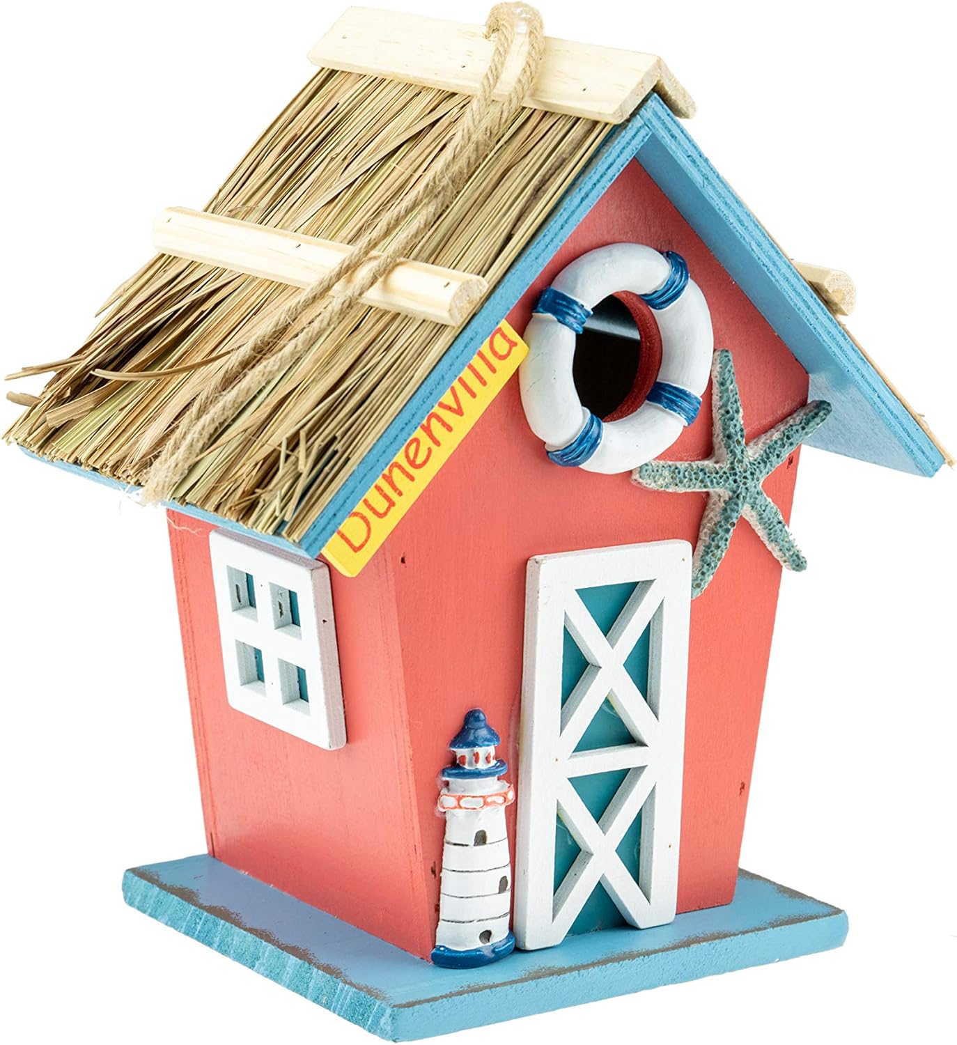 CLEVER GARDEN Hanging Birdhouse, Decorative Outdoor Bird Feeder for Hu