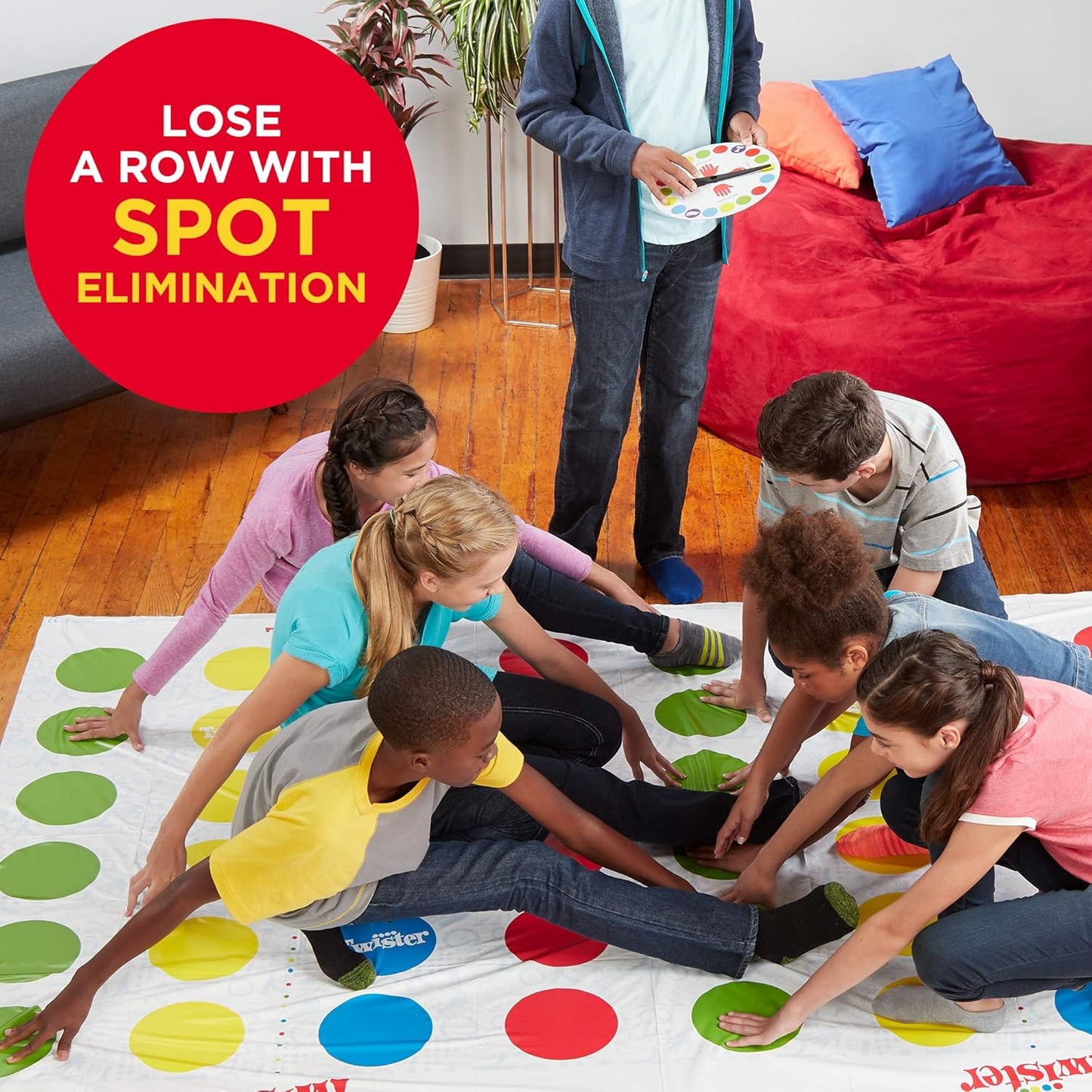 Hasbro Gaming Twister Ultimate: Bigger Mat, More Colored Spots, Family