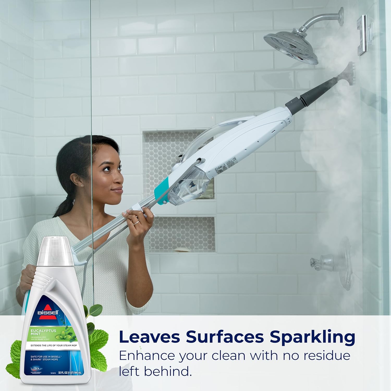 BISSELL EUCALYPTUS MINT DEMINERALIZED STEAM MOP WATER, 32 ounces, 1392