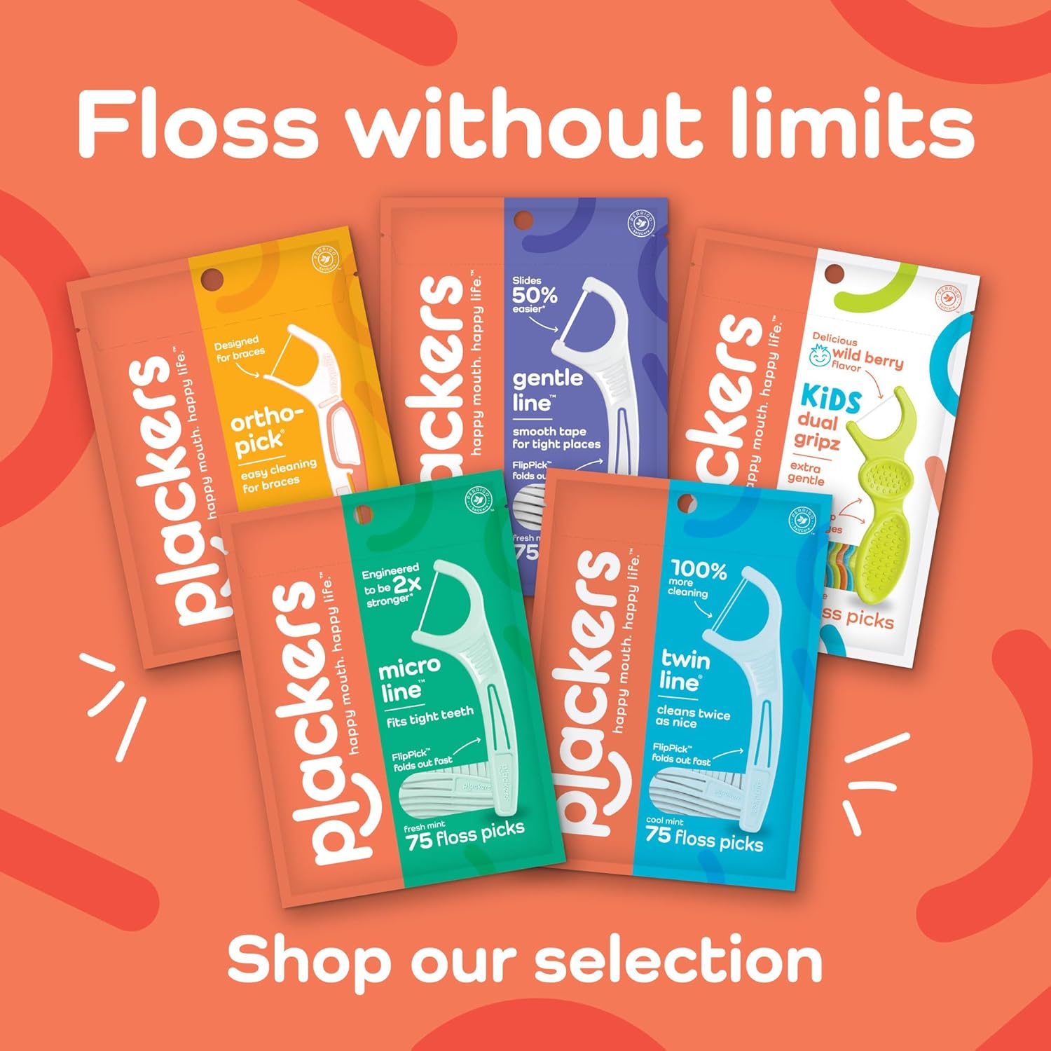 Plackers Micro Line Dental Floss Picks, Fold-Out FlipPick, Tuffloss, E