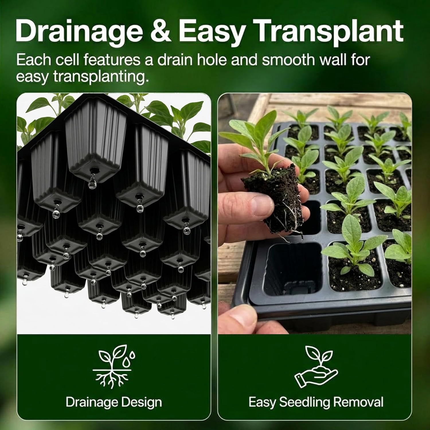 Gardzen 10-Set Garden Propagator Set, Seed Tray Kits with 400-Cell, Se