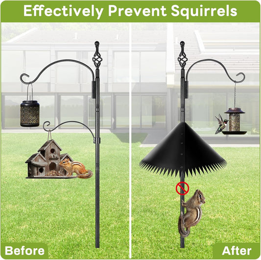 2 Pack 19 Inch Squirrel Baffle for Bird Feeder Pole, 2025 New Outdoor 