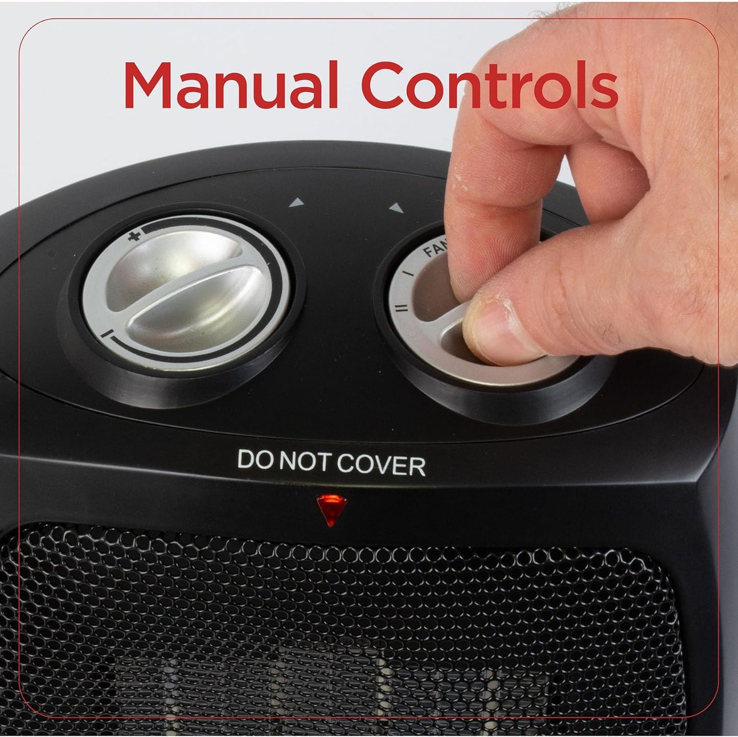 BLACK+DECKER Personal Ceramic Heater, Space Heater for Office Desk, Home Office & Personal Use Desk, 2 Heat & Fan Only Settings, Adjustable Thermostat, BHDC201, Black