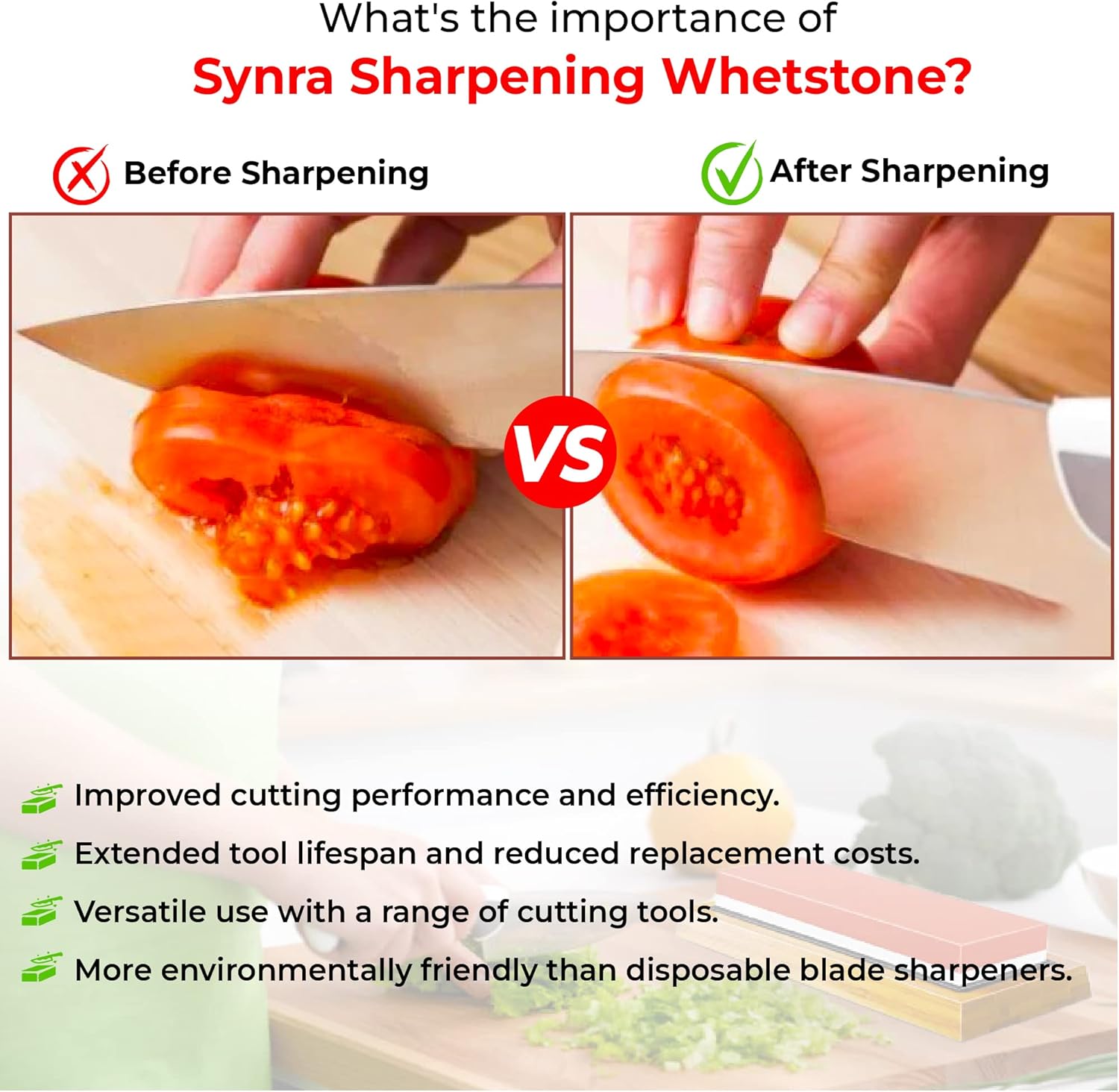Whetstone Kitchen Knife Sharpening Stone, 8-Inches, Hatchet, Knife, an