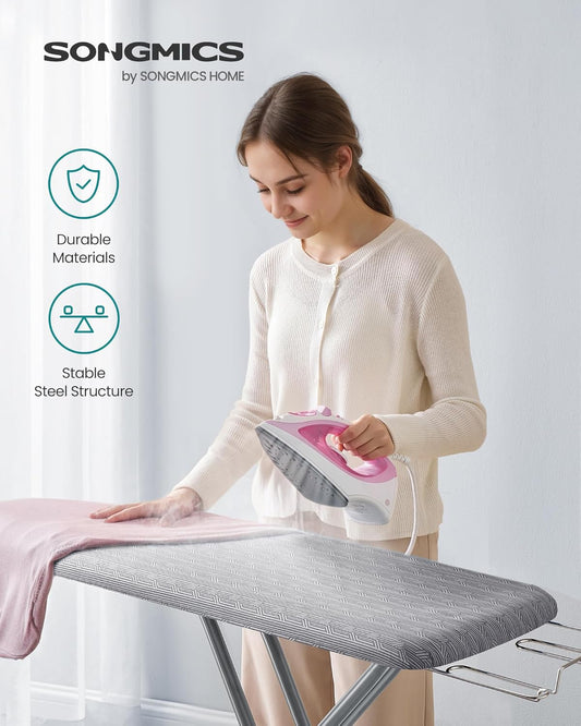 SONGMICS Ironing Board, Foldable Iron Board, Height Adjustable up to 3