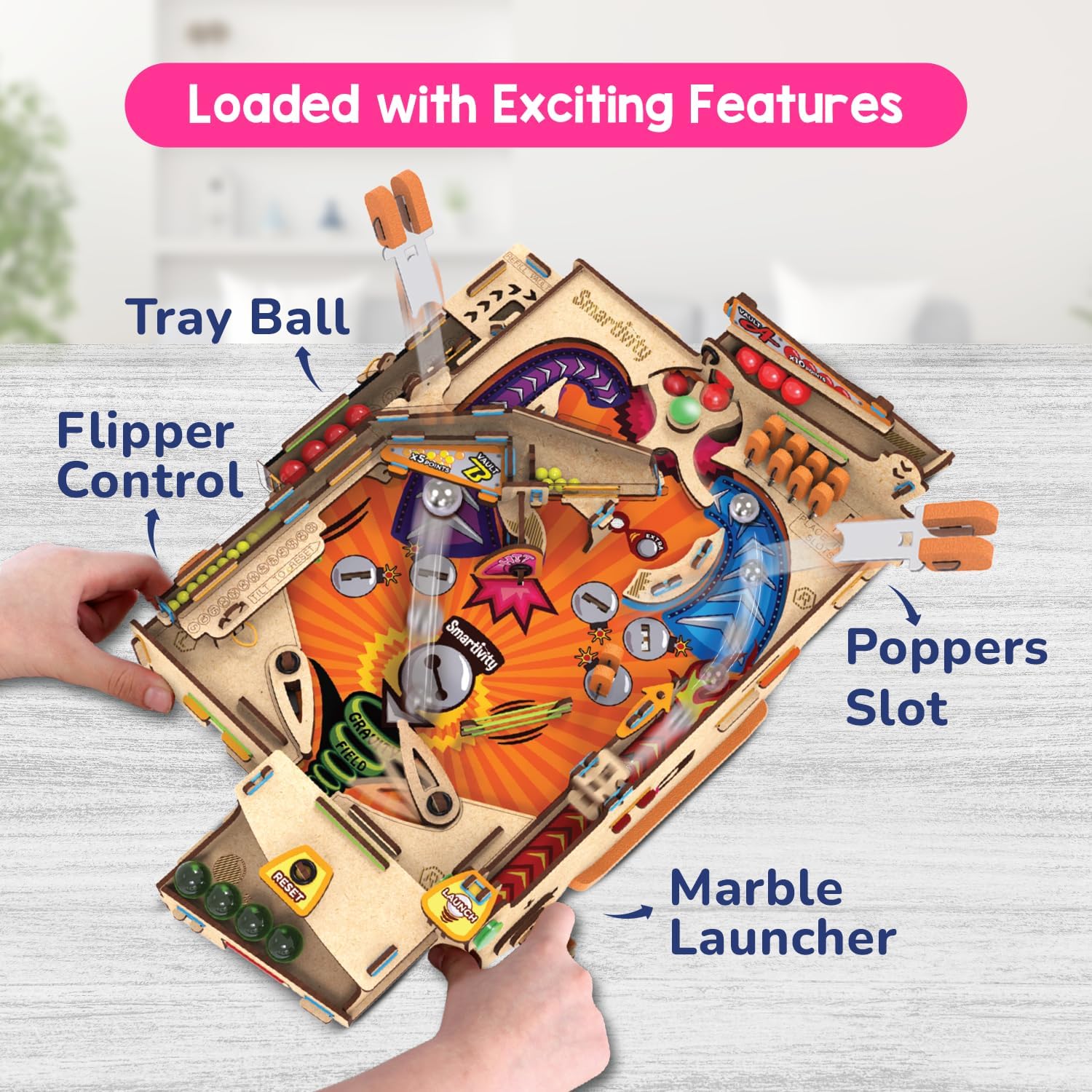 Smartivity DIY Pinball Machine for Kids 8-14 Years Old | Global Award 
