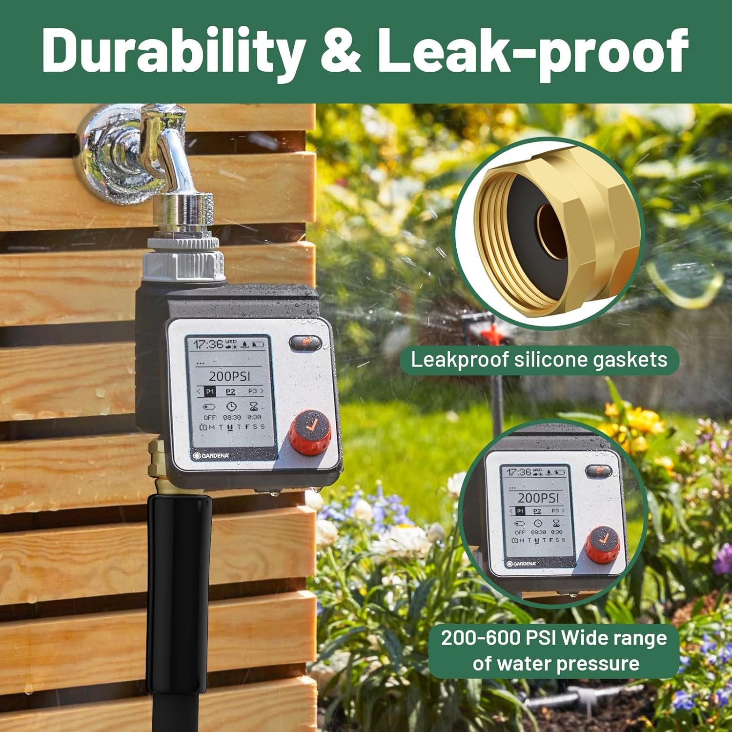 Garden Hose 50 ft x 5/8 in Heavy Duty Water Hose, Flexible and Durable