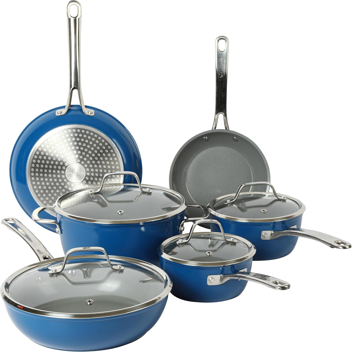 Sur La Table Kitchen Essentials 10 Piece PFA Free Titanium Ceramic Non
