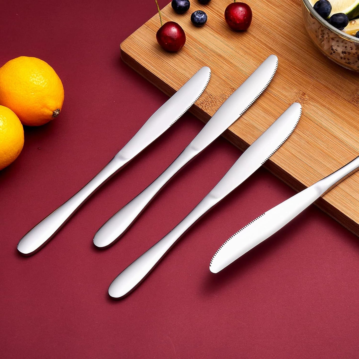 8-Piece Stainless Steel Table Knives,Dinner Knives Set,9.1-Inch (8-Pie