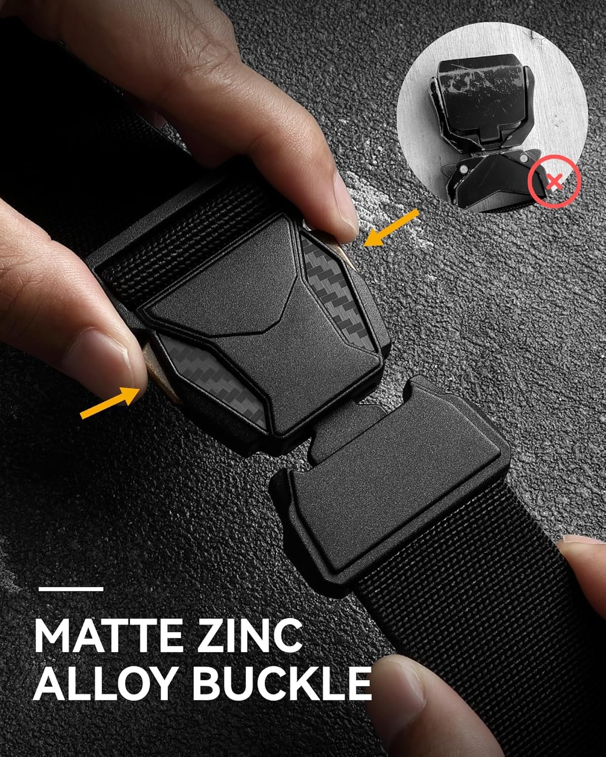 CHAOREN Tactical Belt Men - 1.5" Stretch Belt for Work - Quick Release