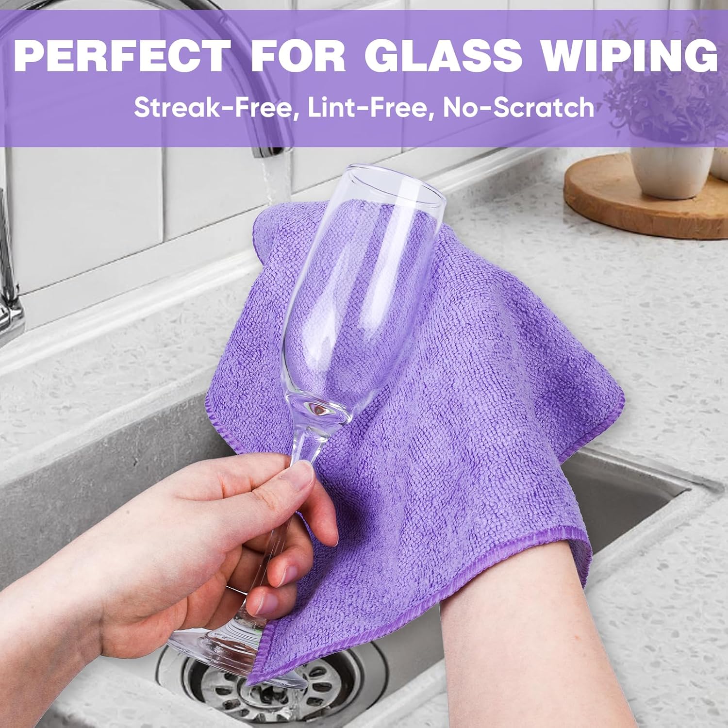 10 Colors Microfiber Cleaning Cloths, 10 Pack Assorted Cleaning Rags, 