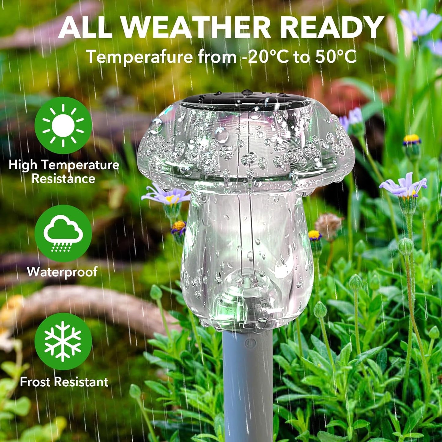 Solar Lights Outdoor, 8 Pack Mushroom Lights Outside Waterproof, Solar