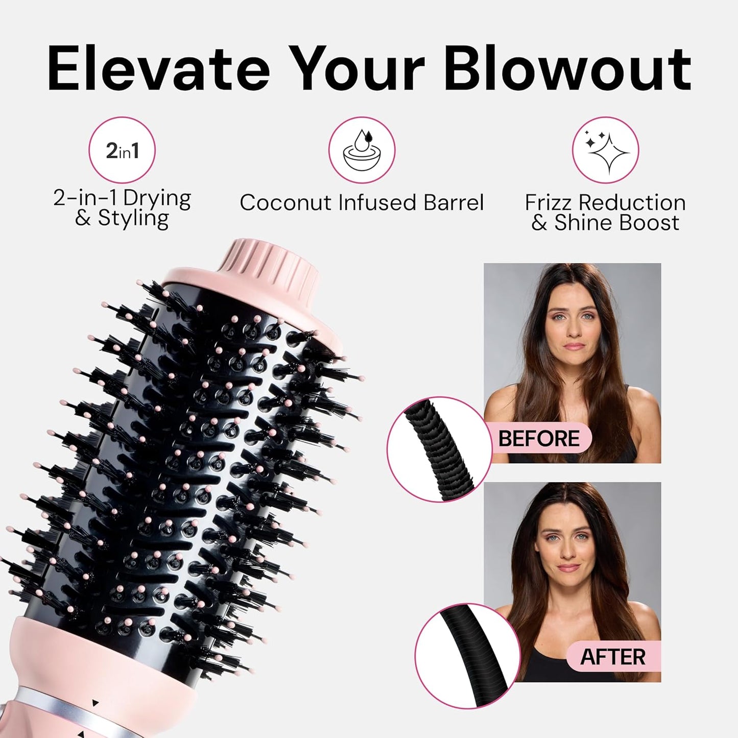 L'ANGE HAIR VolumeBoost 60mm 2-in-1 Ceramic Volumizing Brush Dryer | F
