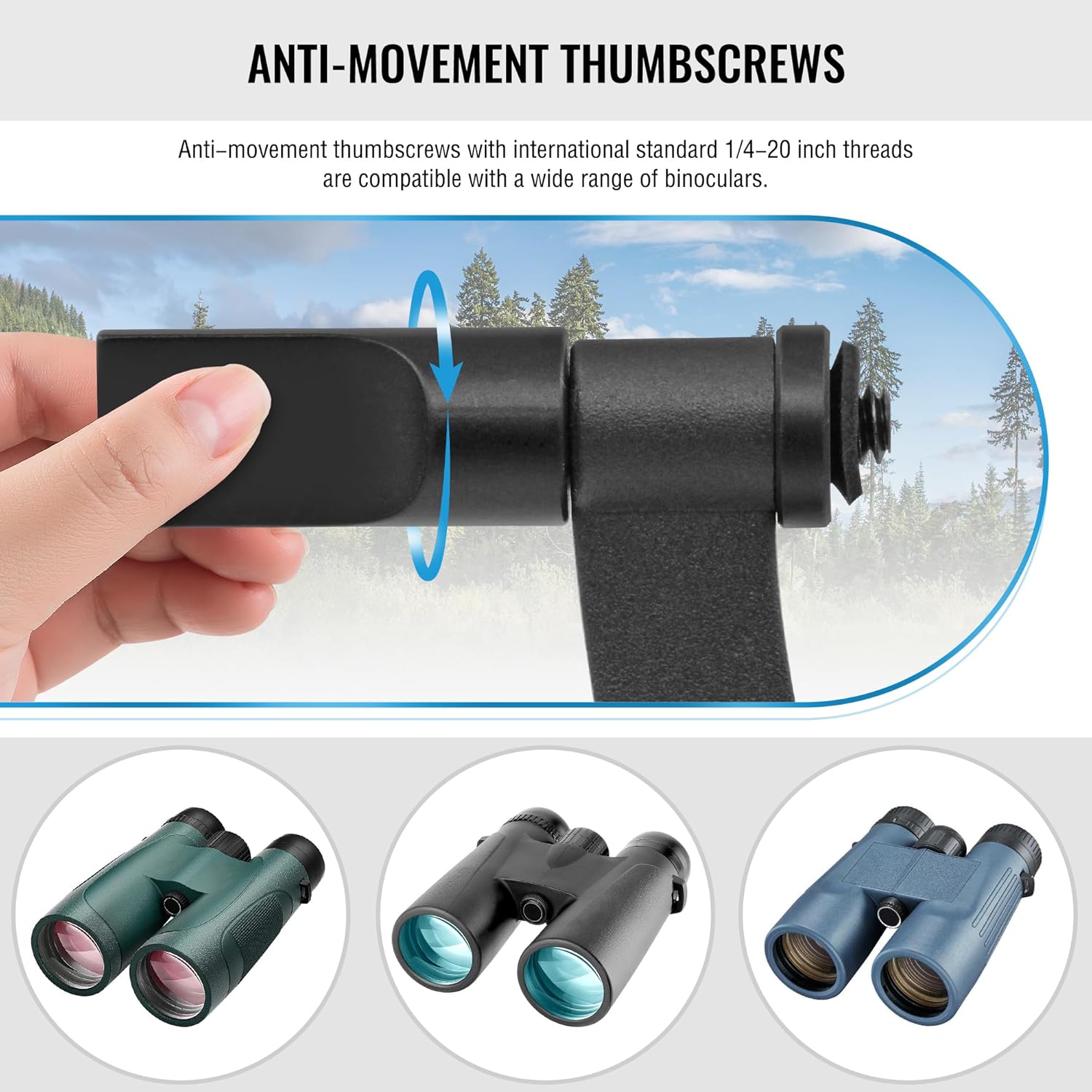 Alstar Binocular Tripod Adapter with Quick Release 1/4 Inch Threading 