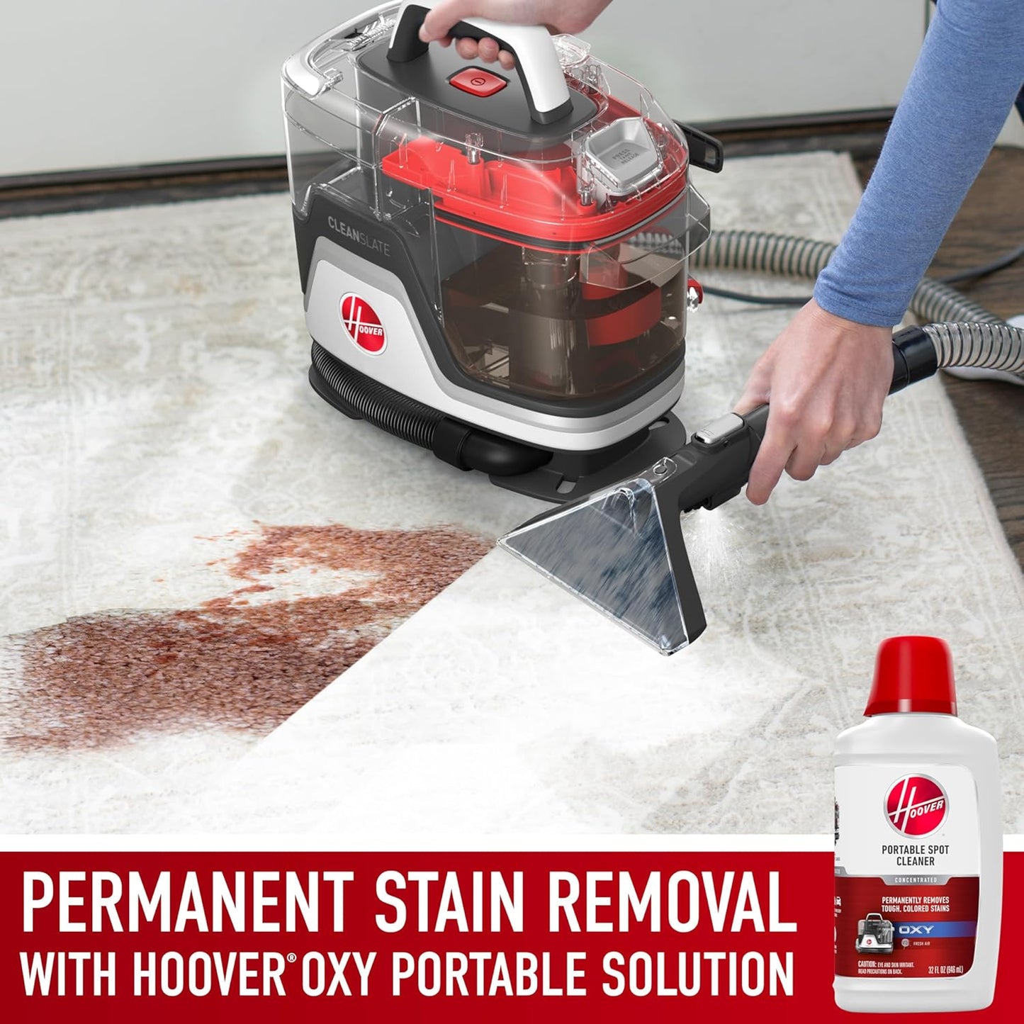 Hoover CleanSlate Plus Portable Carpet + Upholstery Spot Cleaner Machi