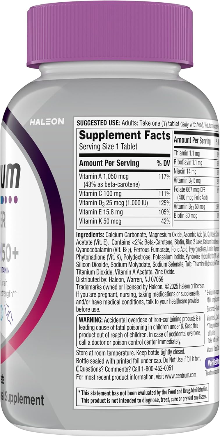 Centrum Silver Women's Multivitamin for Women 50 Plus, Multivitamin/Mu