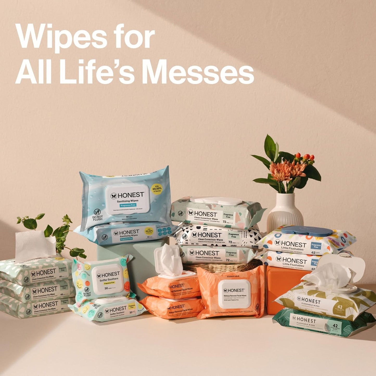The Honest Company Hypoallergenic Multi-Use Baby Wipes for Sensitive S