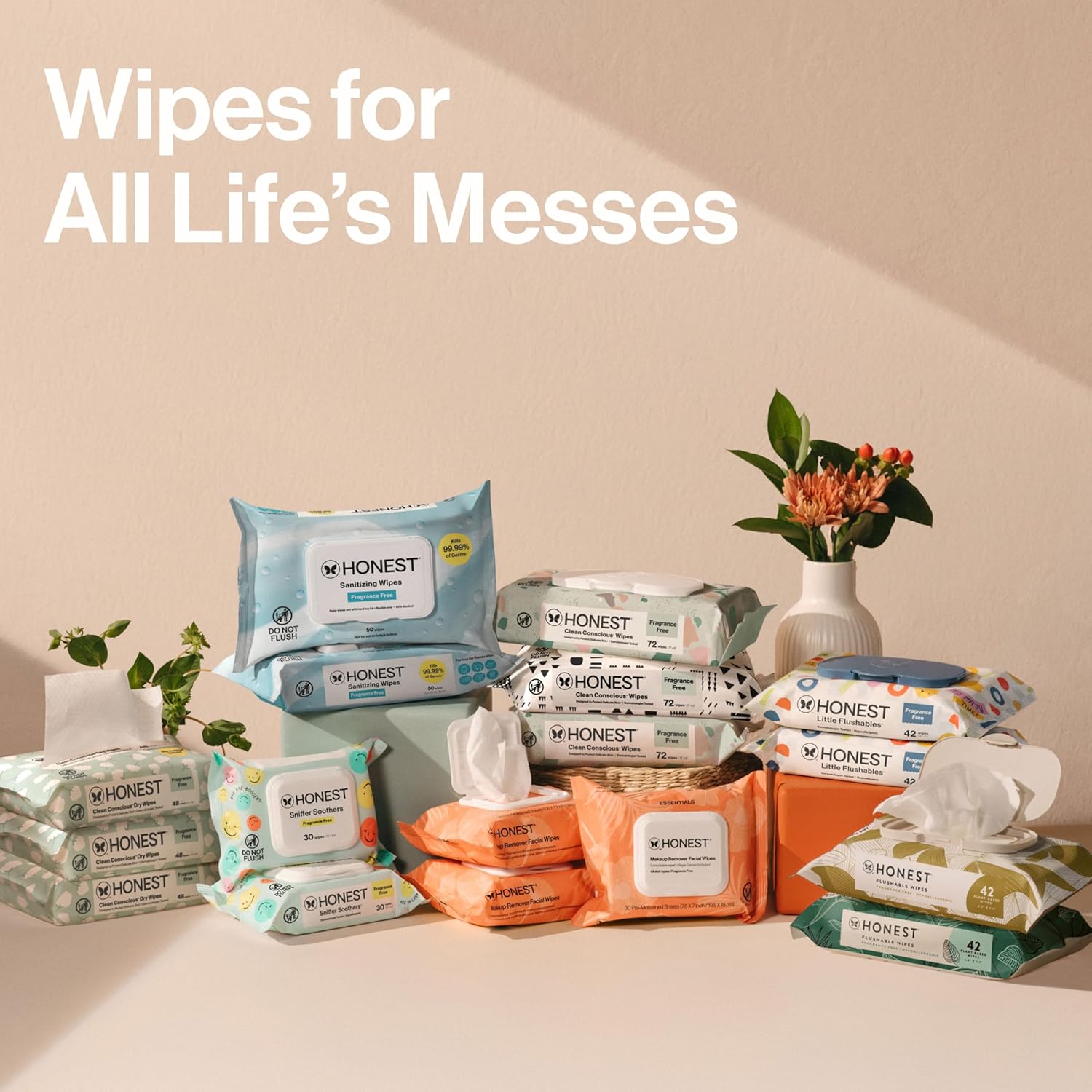The Honest Company Hypoallergenic Multi-Use Baby Wipes for Sensitive S