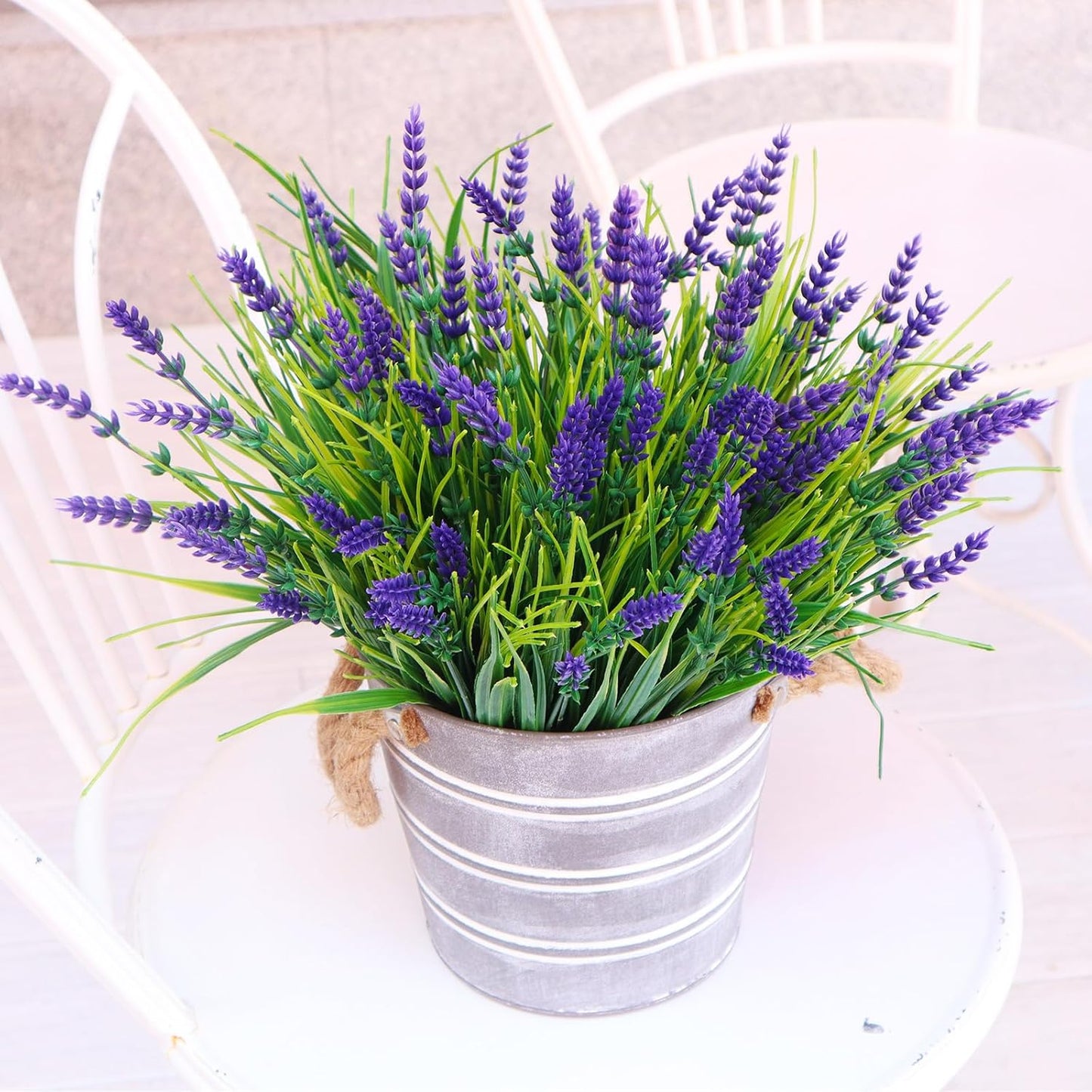 Artificial Flowers for Outdoors,12 Bundles UV Resistant Artificial Plants Outdoor,Not-Fading Plastic Faux Flowers for Outdoor Planters for Yard Garden Porch Patio Window Home Decor,No Pot Included