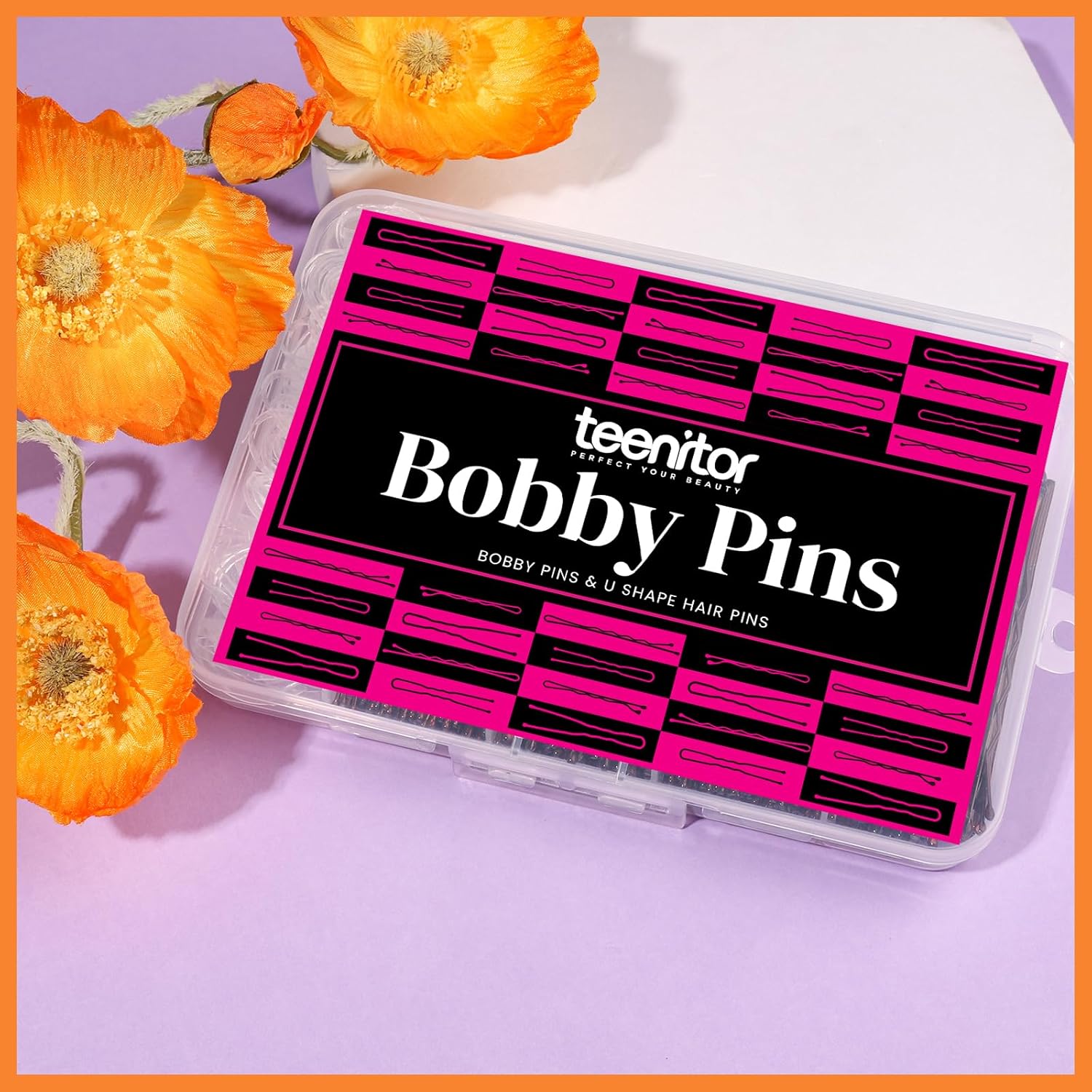 Teenitor 300pcs Bobby Pins Hair Pins Kit, 100 Hair Pin for Women 100 B