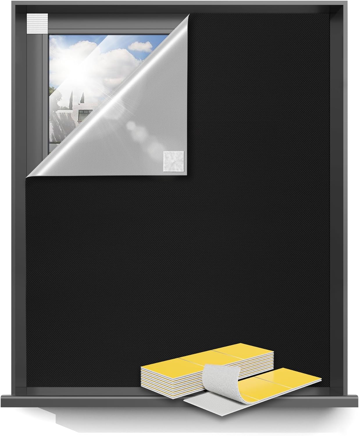 Sumobaby 50"x59" Portable Blackout Curtains, Blinds for Windows with H