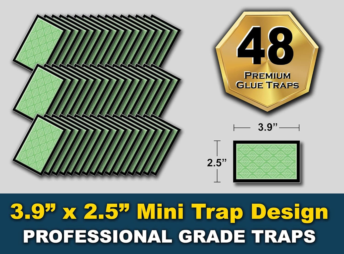 MaxGuard Mini Glue Traps (48 Traps) Non-Toxic Extra Sticky Glue Board 