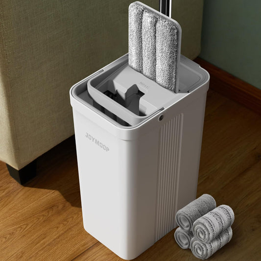 JOYMOOP Mop and Bucket Set with Wringer, Flat Mops for Floor Cleaning,