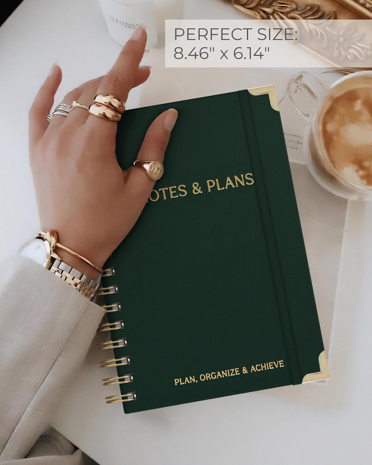 ZICOTO Aesthetic Daily Planner And Notebook With Hourly Schedule - Aes