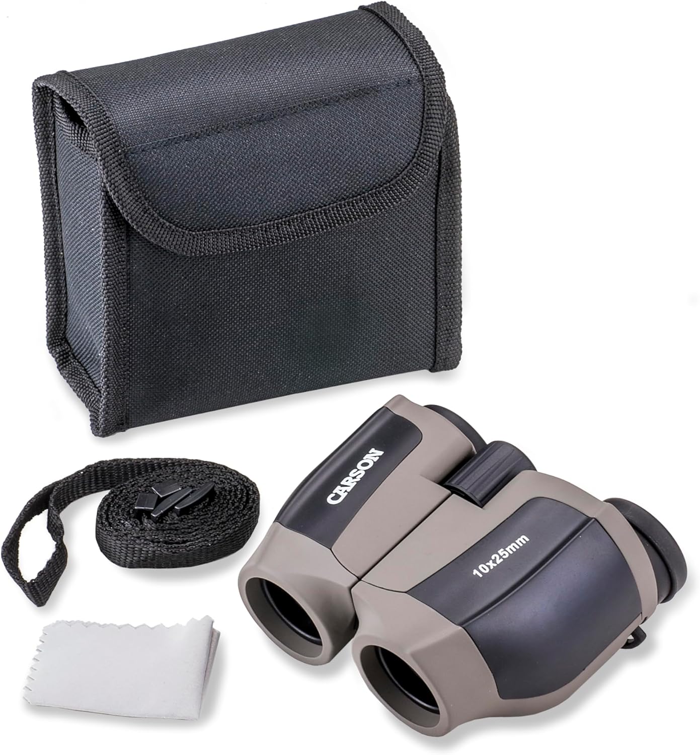 Carson ScoutPlus 10x25mm Compact and Lightweight Porro Prism Binoculars (JD-025)