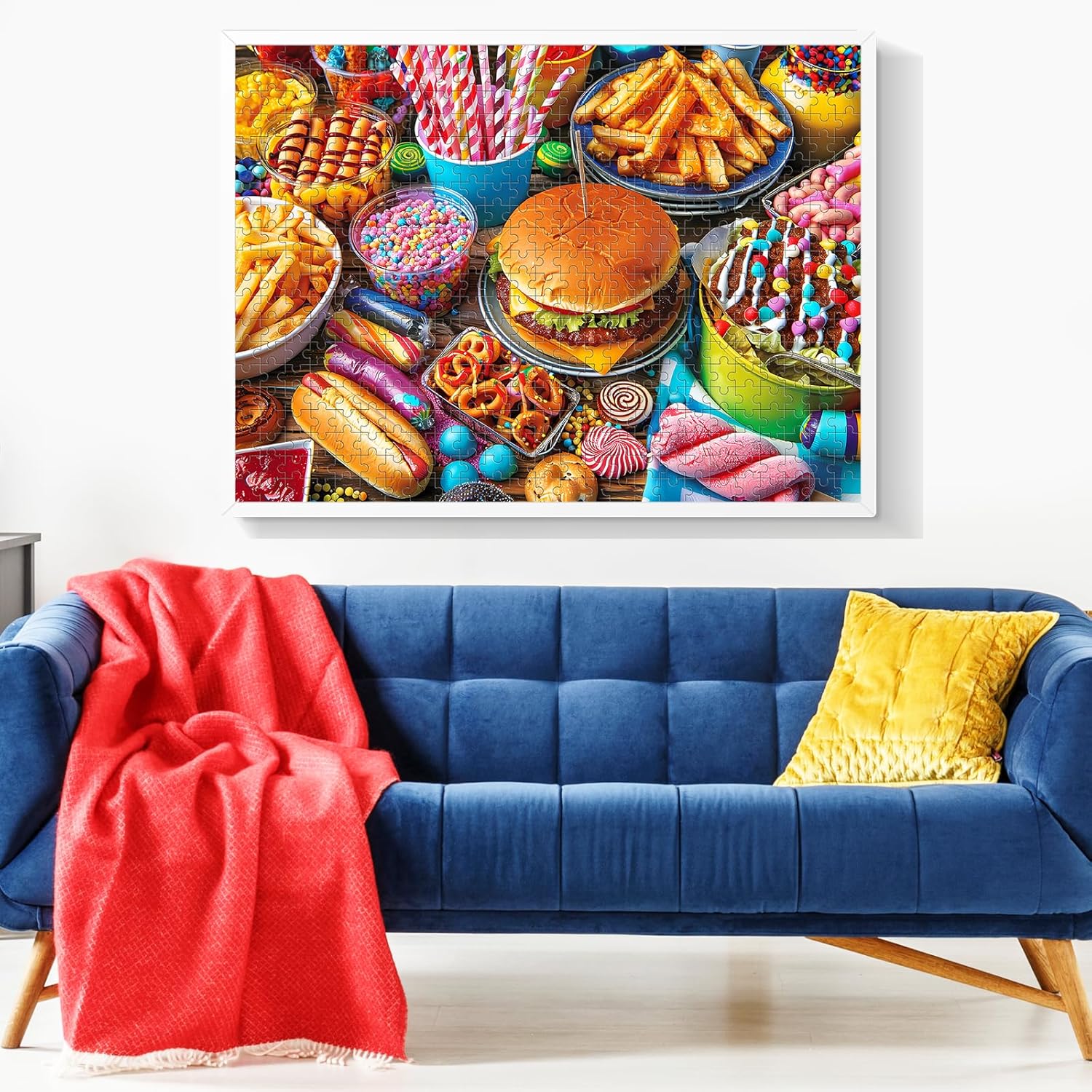 500 Piece Puzzle for Adults, Hamburger Jigsaw Puzzles, Youths Favorite