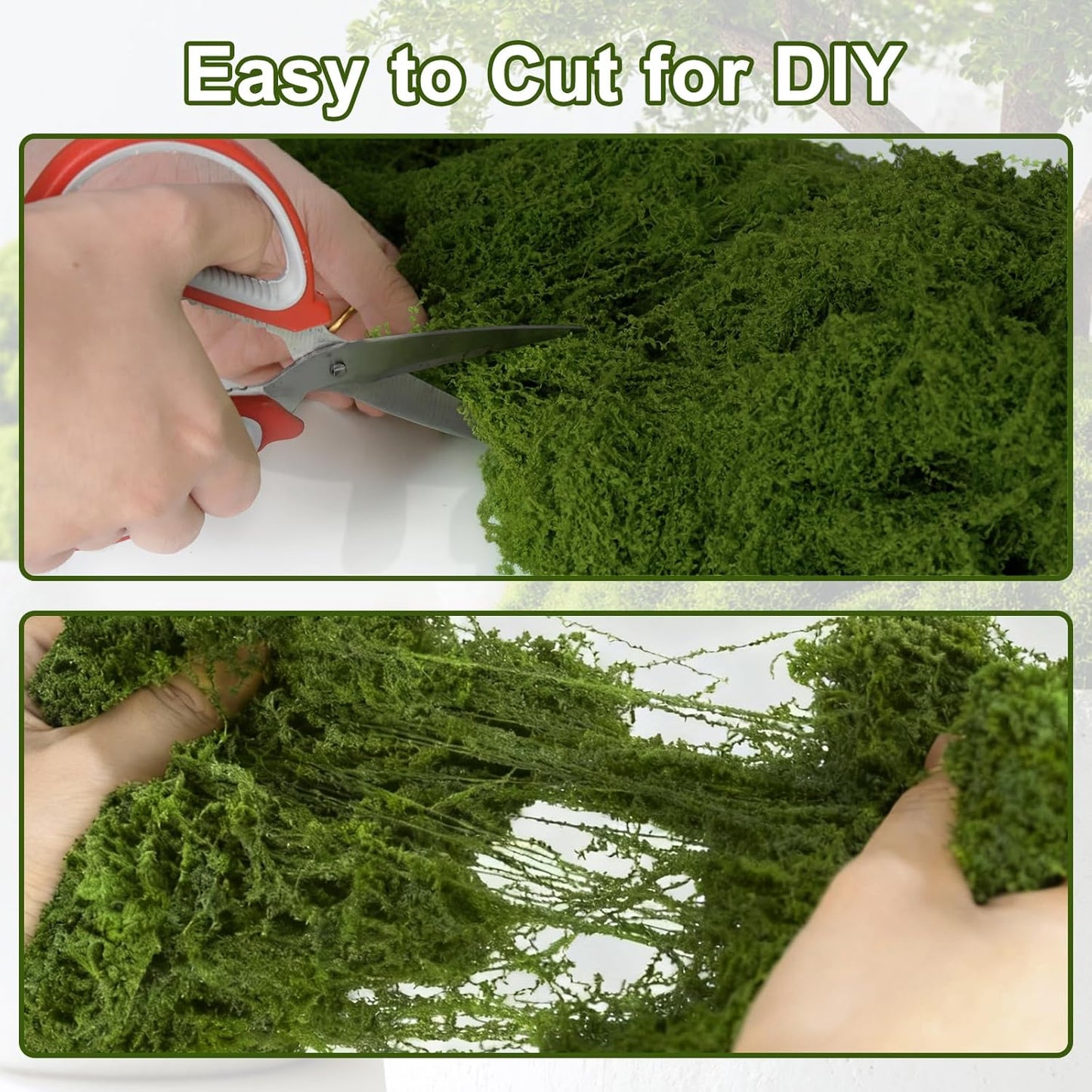 150g/5.29oz Fake Moss for Crafts, for Plants Indoor, DIY Decorative Moss for Fairy Garden Floral Wedding Model Making Glass Containers Home (Dark Green, 150g)