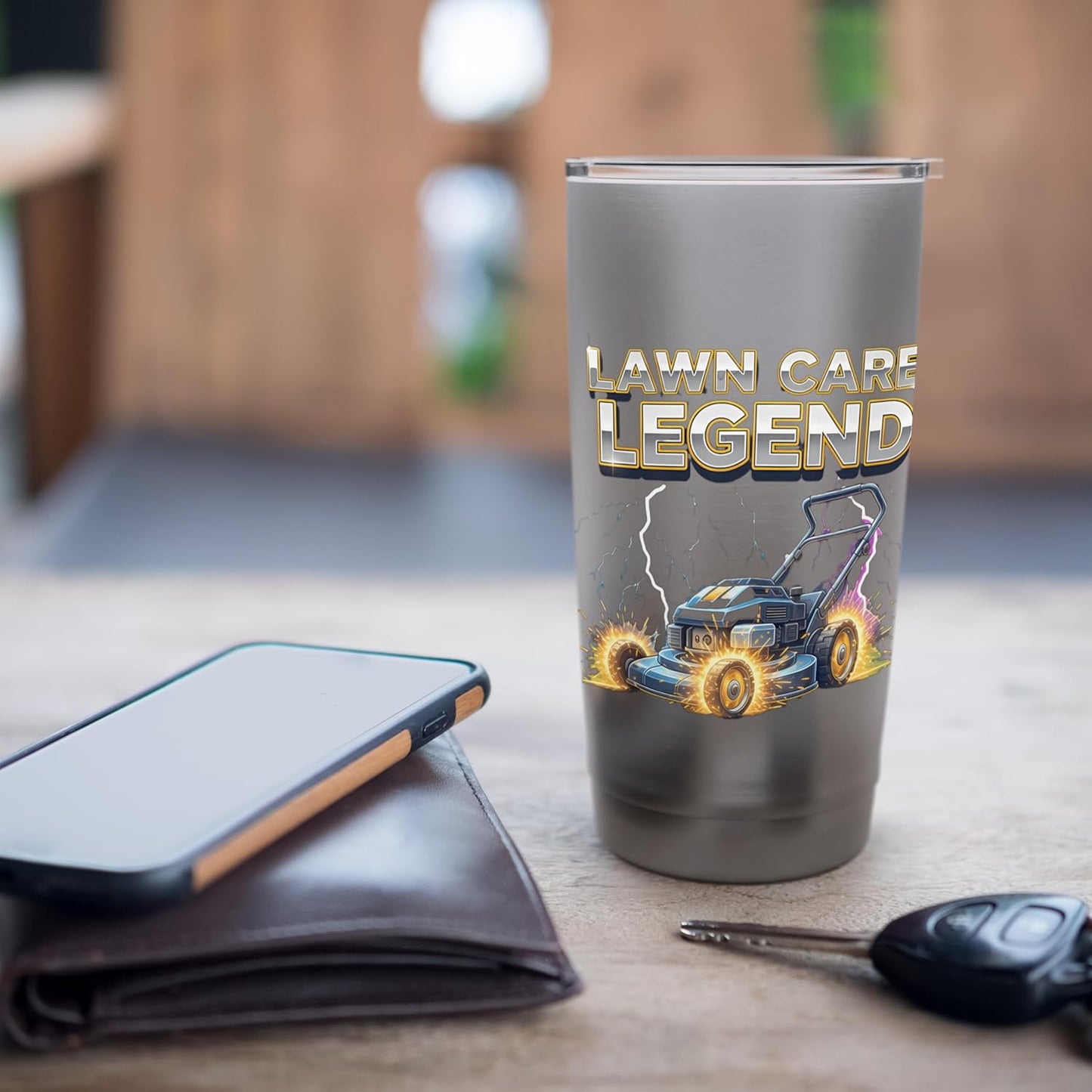 Lawn Care Legend Enthusiast Mowing Power Vintage Retro Stainless Steel Insulated Tumbler