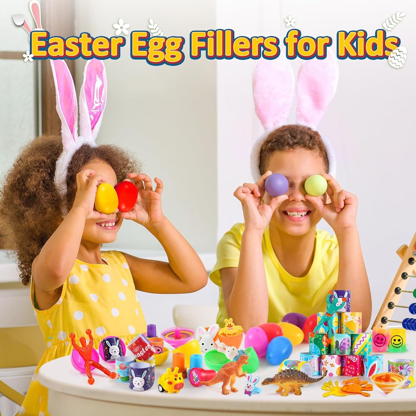 WEARXI 100PCS Prefilled Easter Eggs with Toys, Easter Basket Stuffers, Easter Eggs Filled, Easter Basket Stuffers for Toddler Teens Boy Girl, Plastic Easters Egg, Party Favors Easters Gifts for Kids