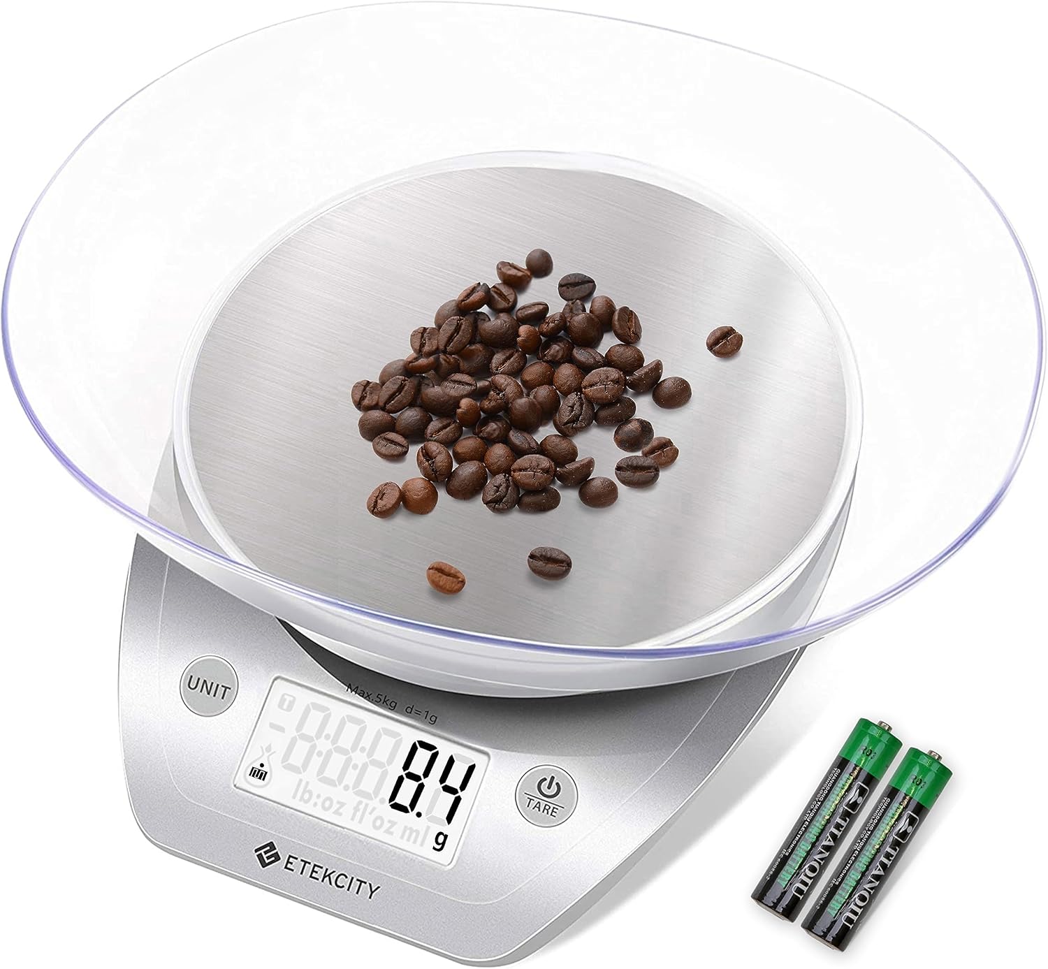 Etekcity 0.1g Food Kitchen Scale, Bowl, Digital Grams and Ounces for W