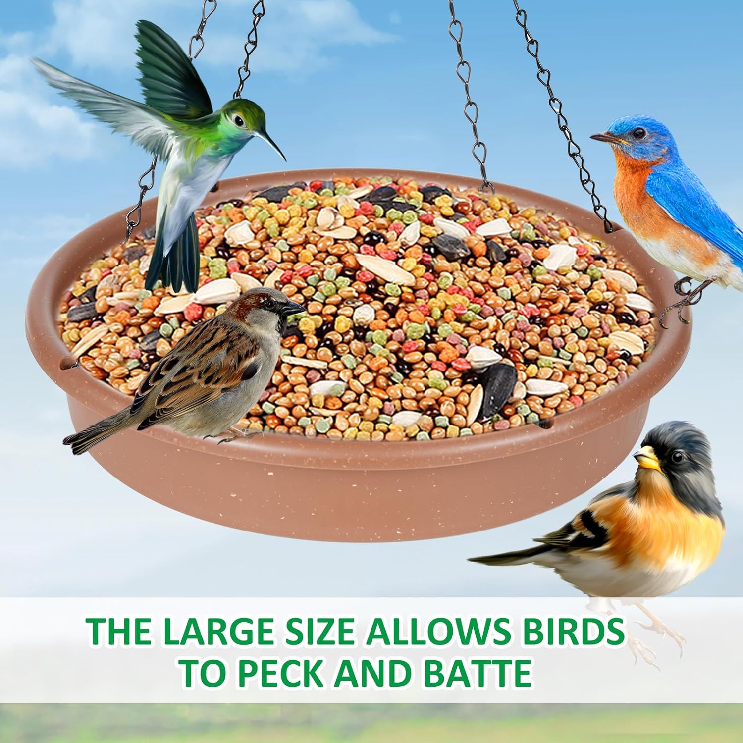 Garden Courtyard Bird Feeding Tray Port Set with Solar Fountain Pump
