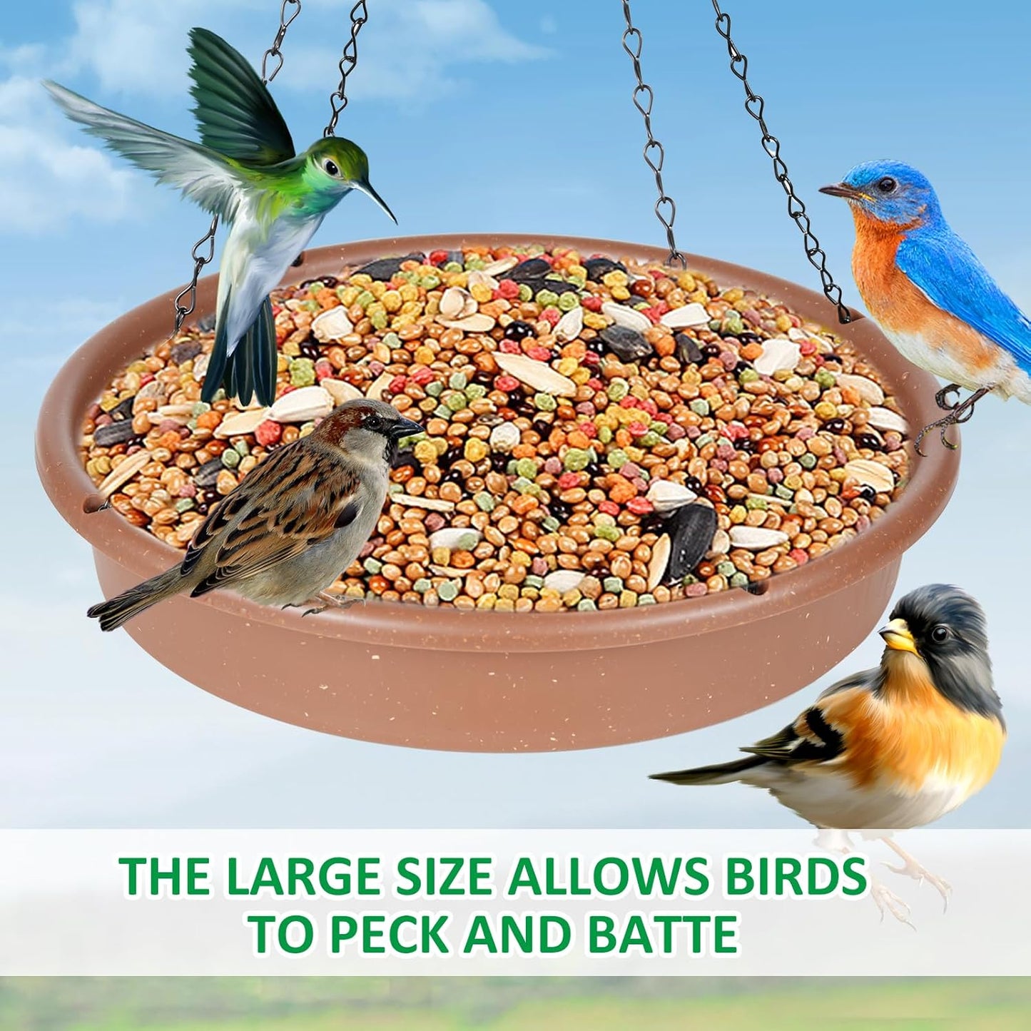 Garden Courtyard Bird Feeding Tray Port Set with Solar Fountain Pump