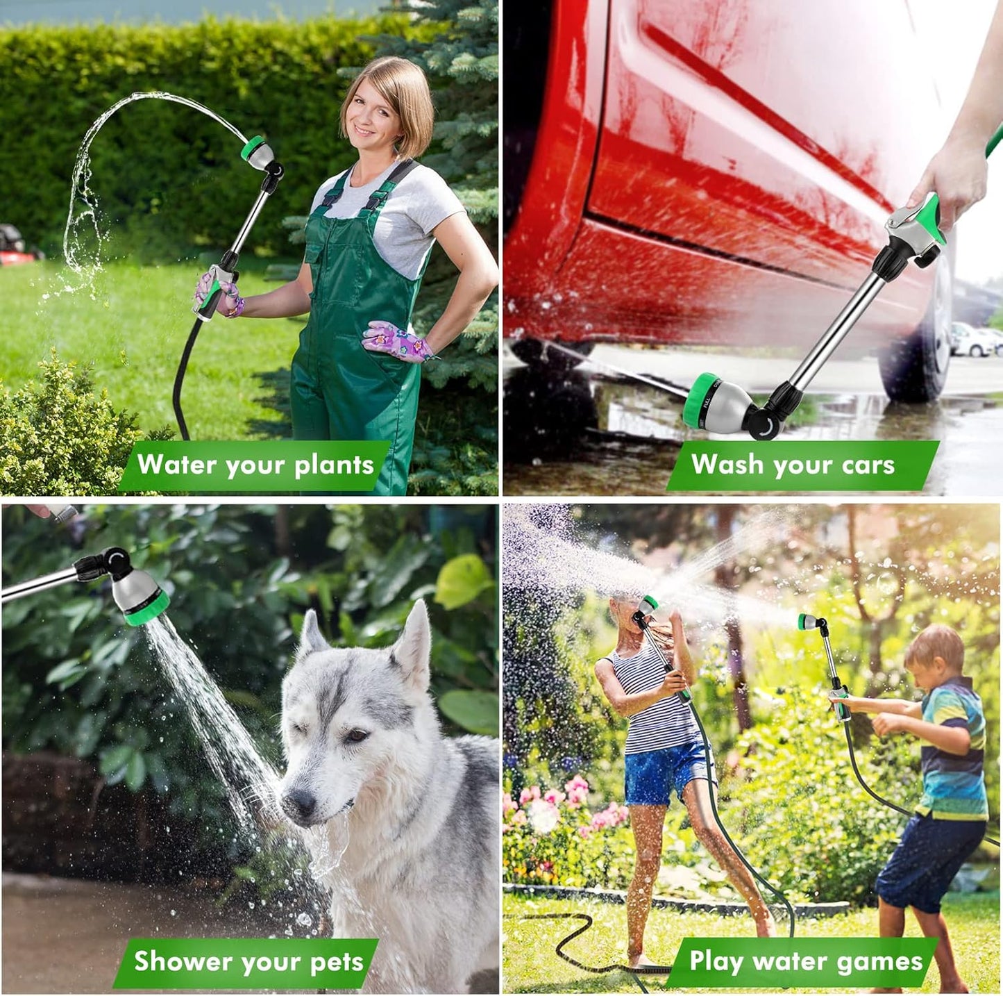 RESTMO Metal Watering Wand, Heavy Duty Garden Hose Wand with 180° Swiv