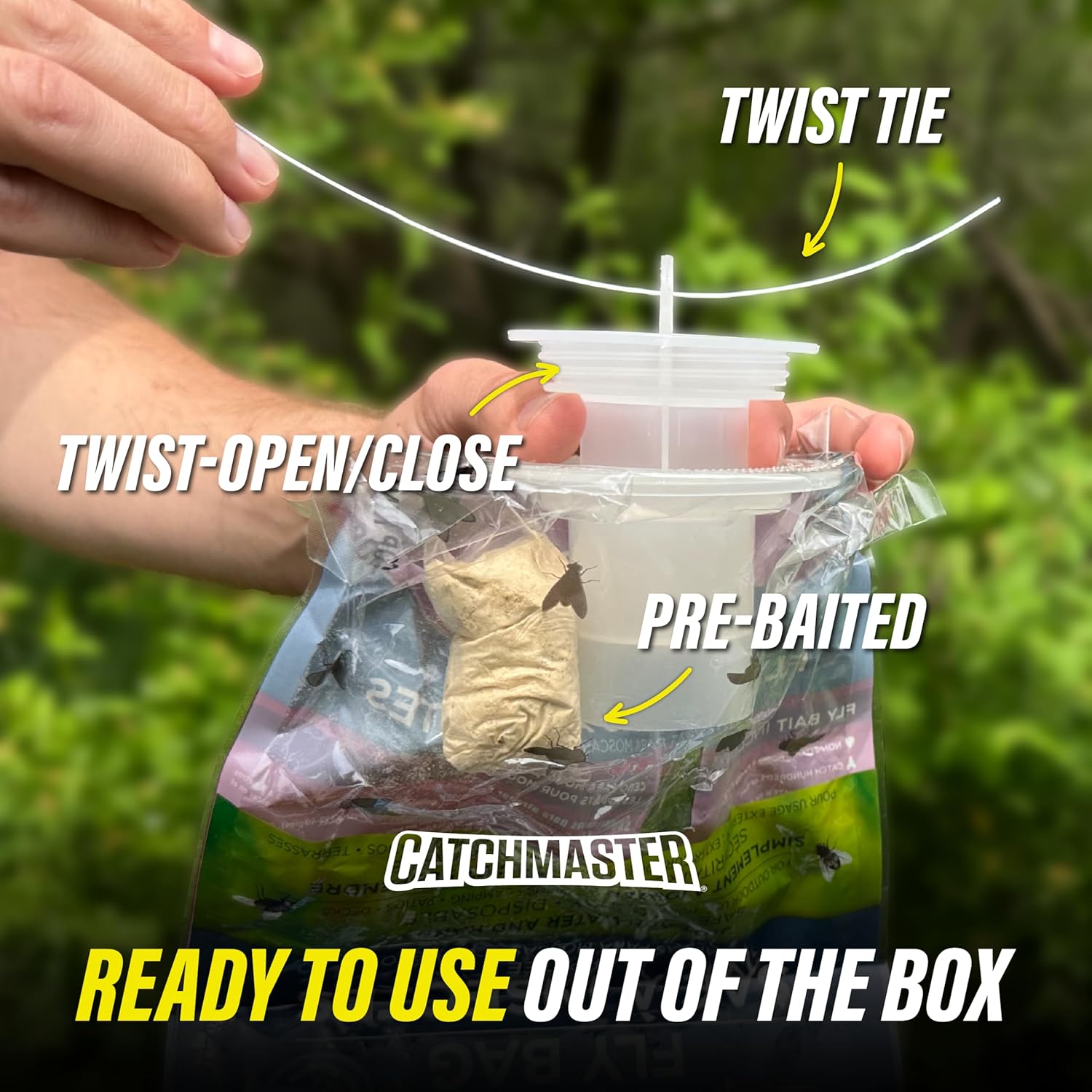 Catchmaster Pro Series Extra-Large Outdoor Fly Trap w/No-Mess Lid 4-Pa