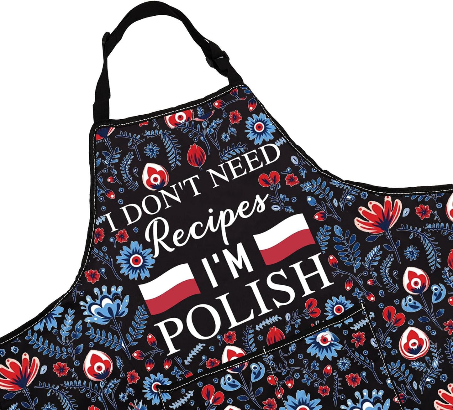 WCGXKO I Don't Need A Recipe I'm Polish Kitchen Apron Funny Cooking Gift Polish Pride Gift