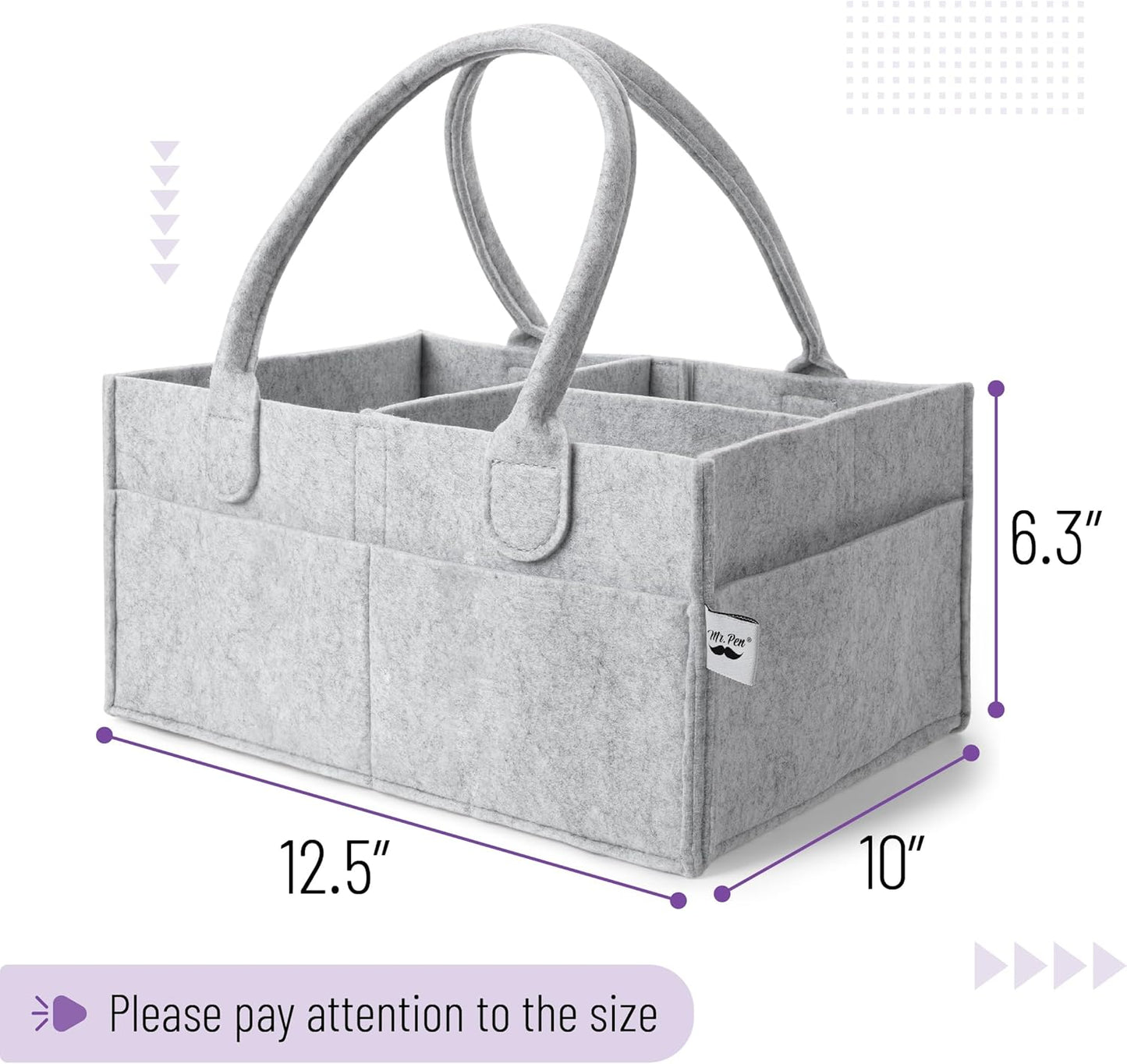 Mr. Pen- Baby Diaper Caddy Organizer, Car Caddy, Portable Organizer for Changing Table, Nursery