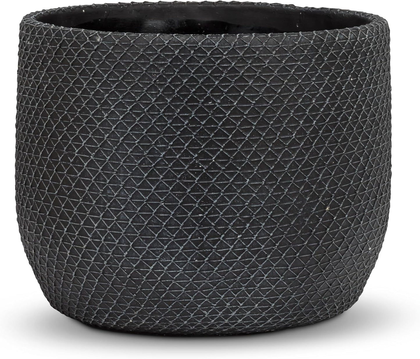 Abbott Collection Extra Large Mesh Texture Planters. Set of 2 - Cement