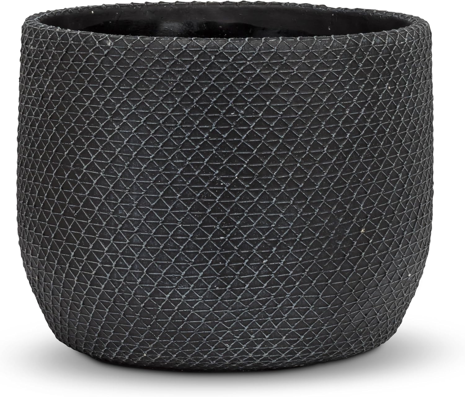 Abbott Collection Extra Large Mesh Texture Planters. Set of 2 - Cement